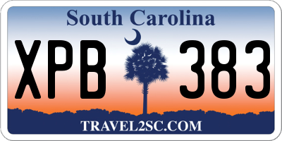 SC license plate XPB383