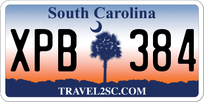SC license plate XPB384