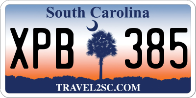 SC license plate XPB385