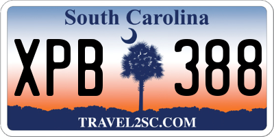 SC license plate XPB388