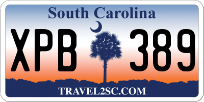 SC license plate XPB389