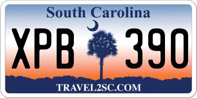 SC license plate XPB390