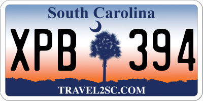 SC license plate XPB394