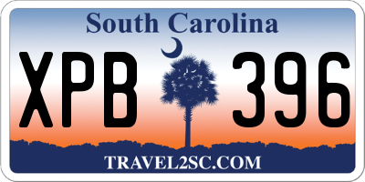 SC license plate XPB396