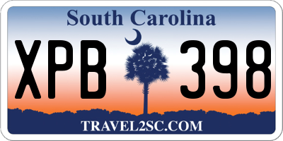 SC license plate XPB398