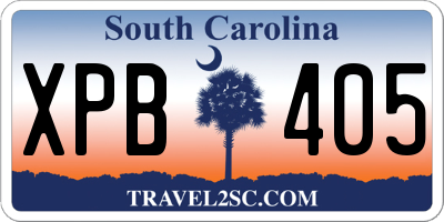 SC license plate XPB405