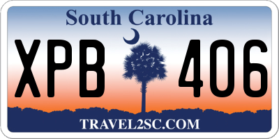 SC license plate XPB406
