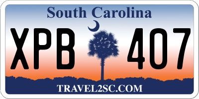 SC license plate XPB407