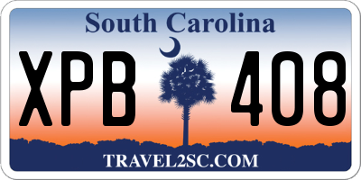 SC license plate XPB408
