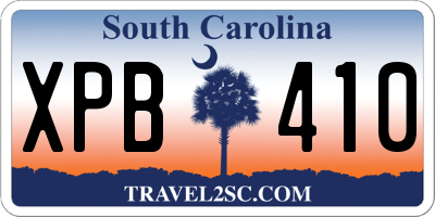 SC license plate XPB410