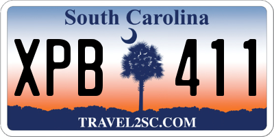 SC license plate XPB411