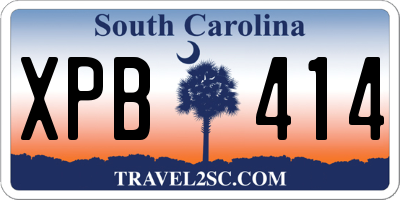 SC license plate XPB414