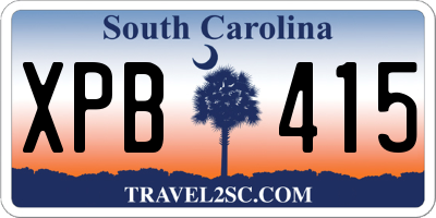 SC license plate XPB415