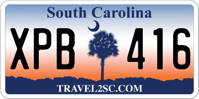 SC license plate XPB416