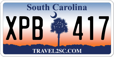 SC license plate XPB417