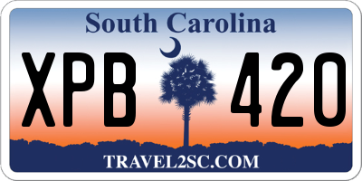 SC license plate XPB420