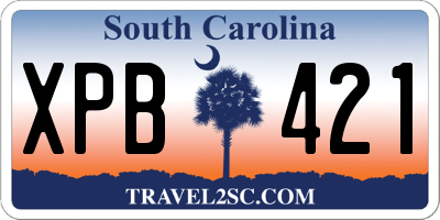 SC license plate XPB421