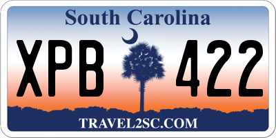 SC license plate XPB422