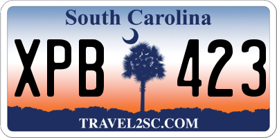 SC license plate XPB423