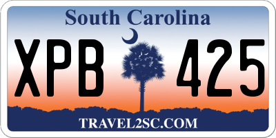 SC license plate XPB425