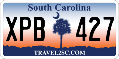 SC license plate XPB427