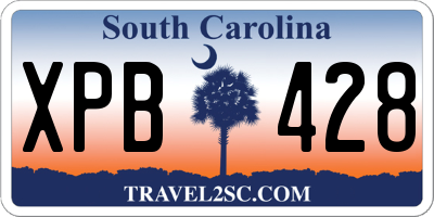 SC license plate XPB428