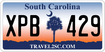 SC license plate XPB429