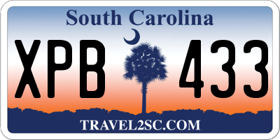 SC license plate XPB433
