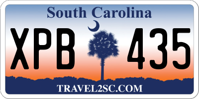SC license plate XPB435