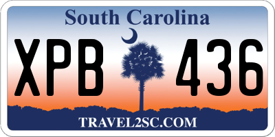 SC license plate XPB436