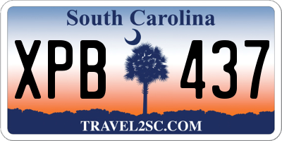 SC license plate XPB437