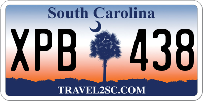 SC license plate XPB438