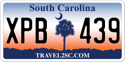 SC license plate XPB439