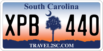 SC license plate XPB440