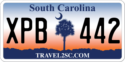 SC license plate XPB442