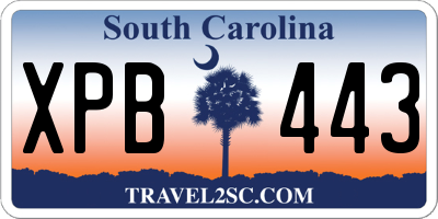 SC license plate XPB443