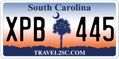 SC license plate XPB445