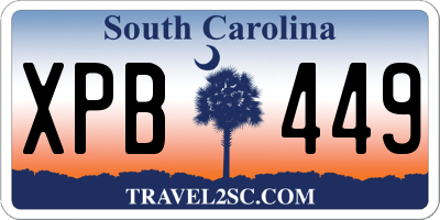 SC license plate XPB449