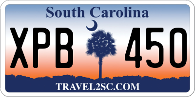 SC license plate XPB450