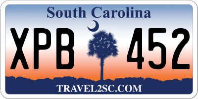 SC license plate XPB452