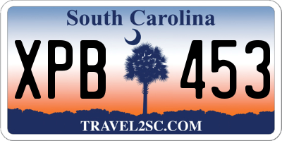 SC license plate XPB453