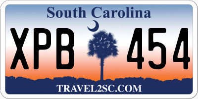 SC license plate XPB454