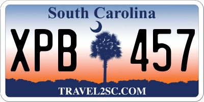 SC license plate XPB457