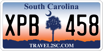 SC license plate XPB458