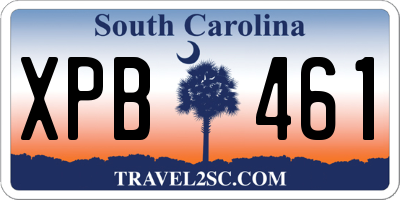 SC license plate XPB461