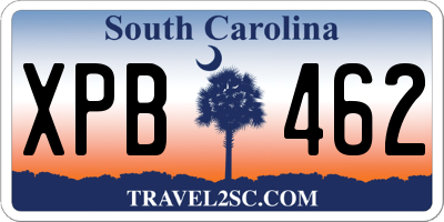 SC license plate XPB462