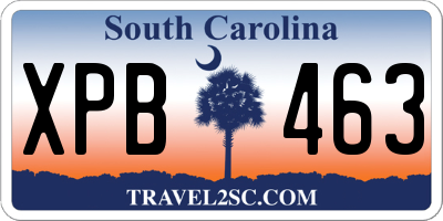 SC license plate XPB463
