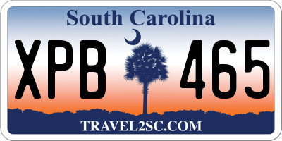 SC license plate XPB465