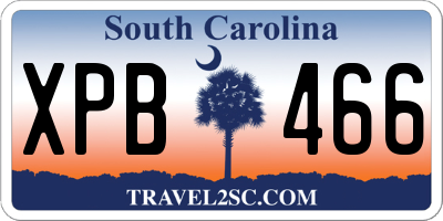 SC license plate XPB466