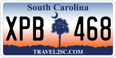 SC license plate XPB468